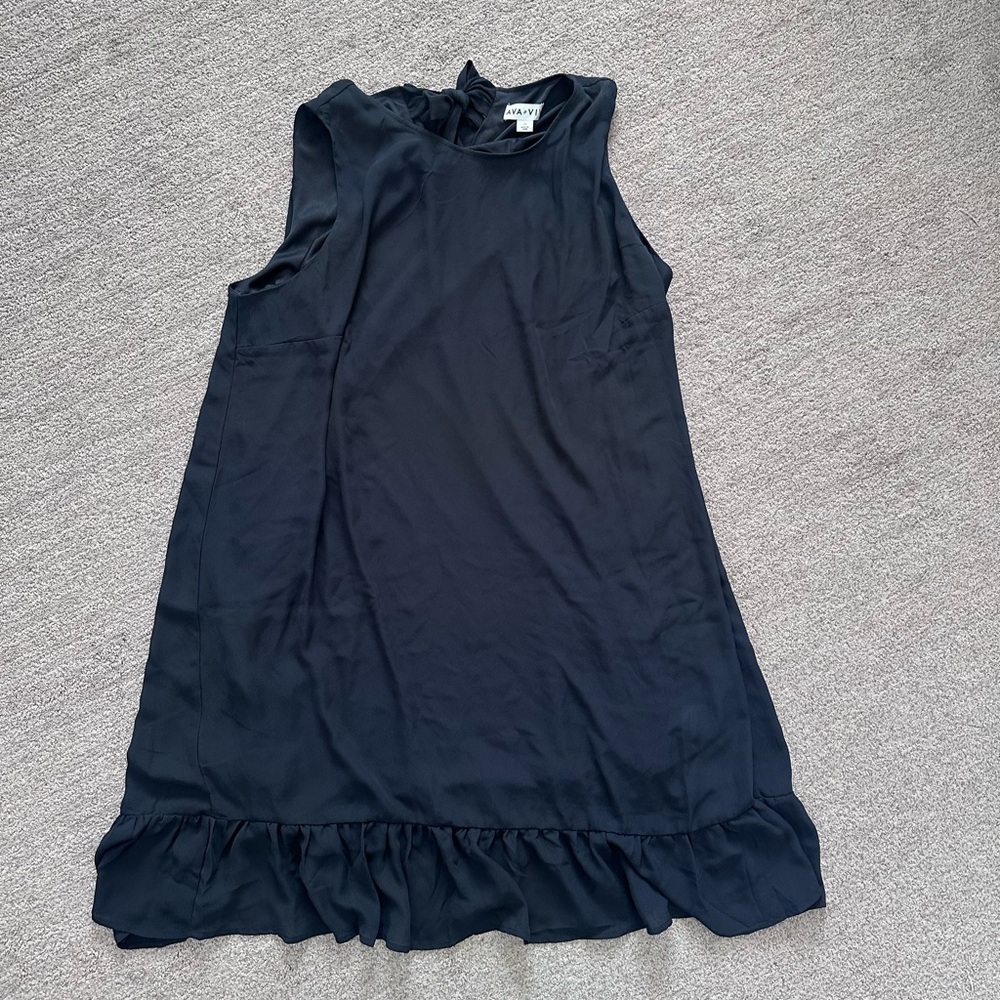 Ava & Viv Black Sleeveless Top with Subtle Gather new w tags 2X